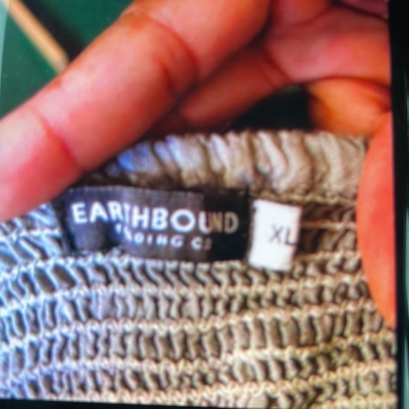 EARTHBOUND XL LONG GREY HALTER DRESS W/RUFFLE HEM MULTICOLORED PATTERN & SANDAL - Picture 3 of 8